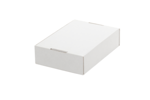 Closed blank carton box isolated on transparent background. png