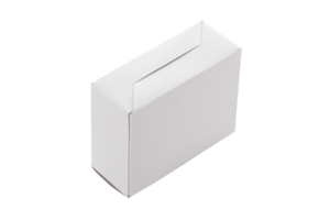 Closed blank carton box isolated on transparent background. png