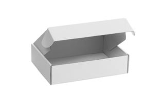 Open blank carton box isolated on transparent background. png