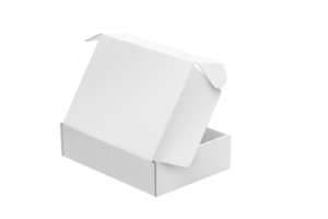 Open blank carton box isolated on transparent background. png