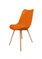 Orange moderne chaise proche en haut isolé sur une transparent Contexte png