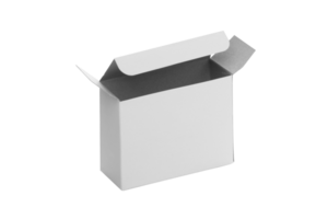 Open blank carton box isolated on transparent background. png