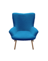 bleu moderne chaise isolé sur une transparent Contexte png