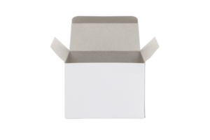 Open blank carton box isolated on transparent background. png