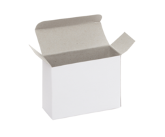 Open blank carton box isolated on transparent background. png