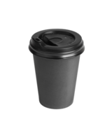 Black paper take-out coffee Cup isolated on a transparent background png