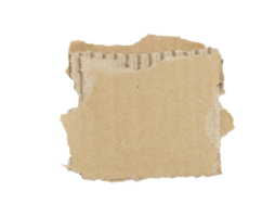 Kraft cardboard piece ripped edge. Isolated on a transparent background png