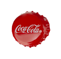 classic cap close-up of Coca-Cola on transparent background png