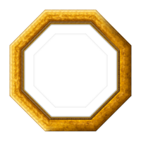 polygonal Gold hölzern Rahmen zum Bild oder Foto, isoliert auf ein transparent Hintergrund png