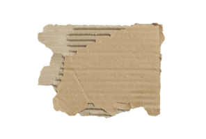 Kraft cardboard piece ripped edge isolated on a transparent background png