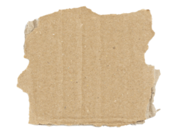 Kraft cardboard piece ripped edge. Isolated on a transparent background png