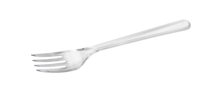 Transparent plastic fork isolated on a transparent background png