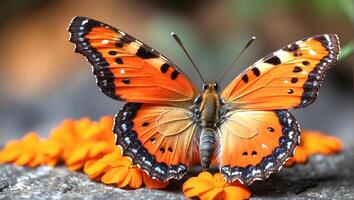 ai generado de cerca Disparo de un hermosa mariposa foto