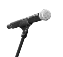 microphone sur supporter isolé sur une transparent Contexte png