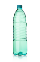 Plastic mineral water bottle isolated on transparent background. PNG file