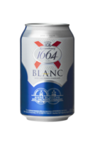 Aluminium can beer Kronenbourg 1664 Blanc on transparent background png