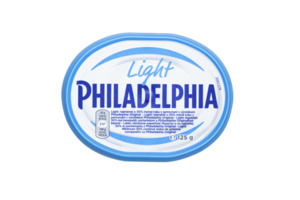 Philadelphia Licht Sahne Käse. oben Aussicht isoliert auf ein transparent Hintergrund png