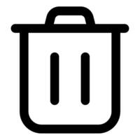 Trash Icon for web, app, uiux, infographic, etc vector