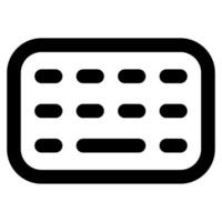 Keyboard Icon for web, app, uiux, infographic, etc vector