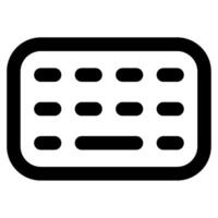 Keyboard Icon for web, app, uiux, infographic, etc vector