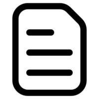 documento icono para web, aplicación, uiux, infografía, etc vector