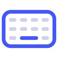 teclado icono para web, aplicación, uiux, infografía, etc vector