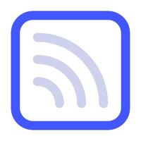 RSS Feed Icon for web, app, uiux, infographic, etc vector