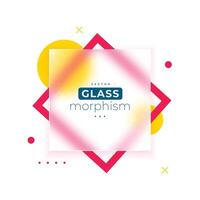 glossy glassmorphism with refraction effect for modern app layout vector