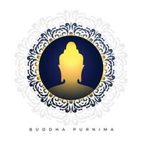 hermosa Buda purnima festivo antecedentes para Adoración y devoción vector