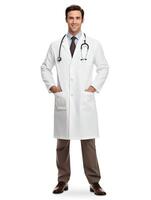 AI generated Portrait of a young doctor with stethoscope isolated on white background photo