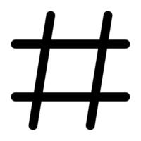 hashtag icono para web, aplicación, uiux, infografía, etc vector