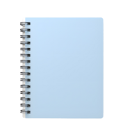 ai généré photo de Vide bleu carnet de au-dessus de. sans pour autant Contexte png