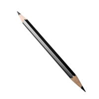 AI generated Close-up photo of black pencil without background png