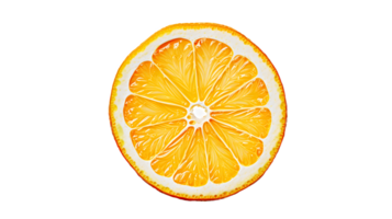 AI generated Close-up photo of orange in cross-section. Without background png