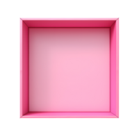 AI generated Top view of pink opened box with empty space for product display. Ready for mockup png