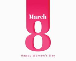 stylish march 8th international women's day greeting background design vector