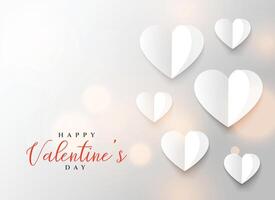 origami corazón diseño para San Valentín día vector