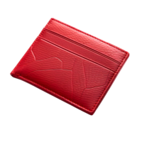 AI generated Close-up photo of red leather wallet without background png