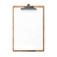 AI generated Top view of clean checklist or clipboard without background. Ready for mockup png