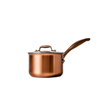 AI generated Large chrome pot with lid without background png