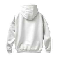 AI generated Photo rear or backside of clean white hoodie without background. Template for mockup png