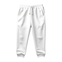 ai gegenereerd foto van schoon wit jogger broek zonder achtergrond. sjabloon voor mockup png