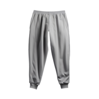 AI generated Photo of clean white jogger pants without background. Template for mockup png
