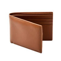 AI generated Close-up photo of leather wallet without background png