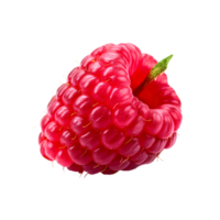 AI generated Close up photo of fresh and ripe raspberry without background png
