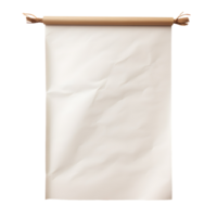 AI generated Large piece of empty parchment with no background png