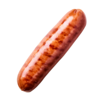 AI generated Close up photo of smoked sausage without background png