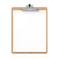 AI generated Top view of clean checklist or clipboard without background. Ready for mockup png