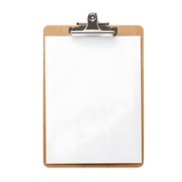 AI generated Top view of clean checklist or clipboard without background. Ready for mockup png