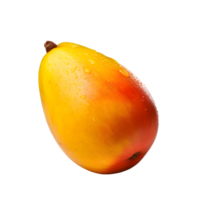 AI generated Close up photo of ripe and fresh mango without background png